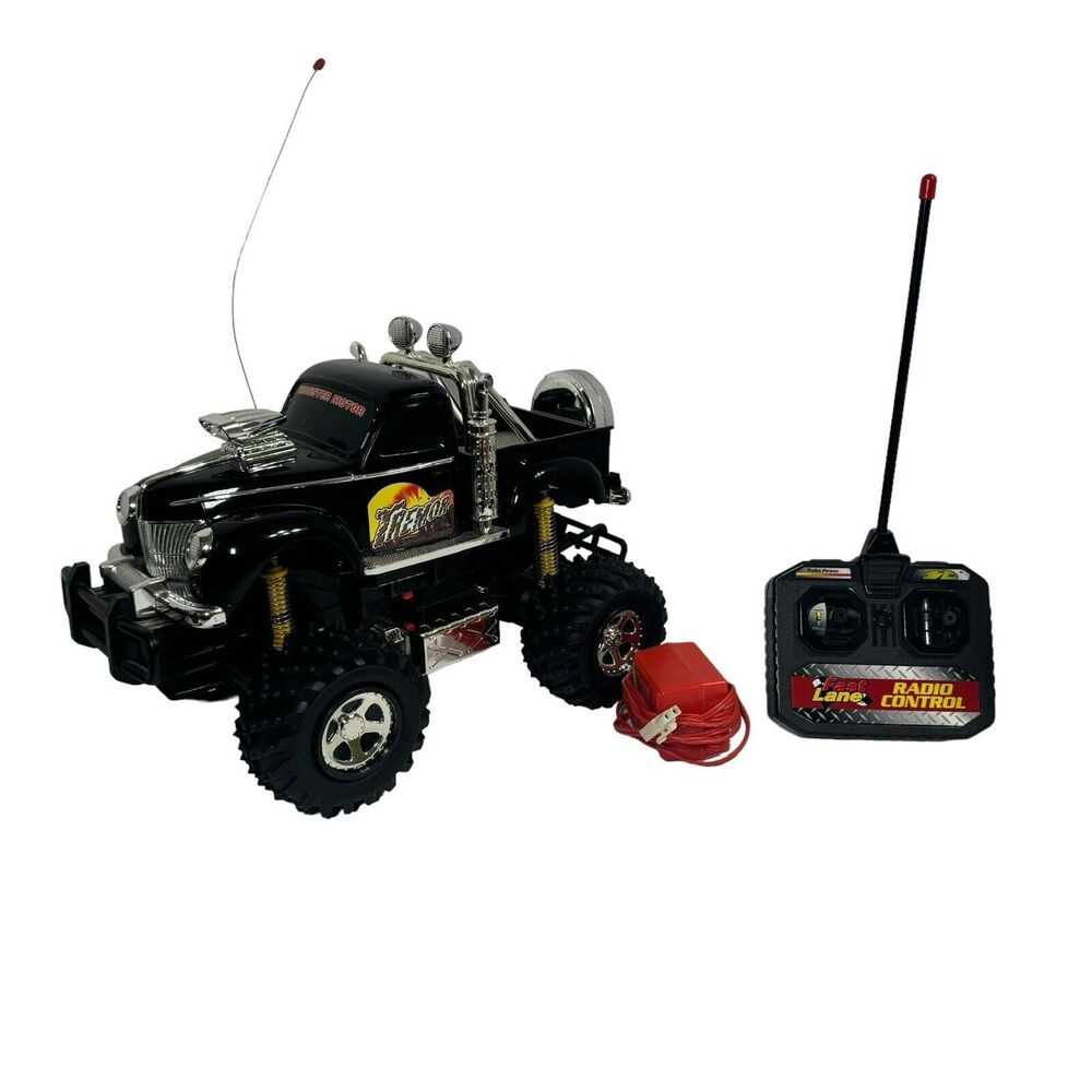 FAST LANE RC TREMOR MONSTER TRUCK REMOTE BATTERY & CHARGER- RARE- HTF- TESTED